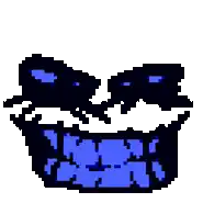 a pixel art drawing of a cupcake with skulls on it