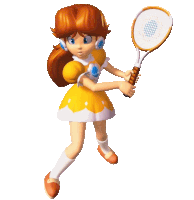 Princess Daisy Mario Tennis Sticker - Princess Daisy Mario Tennis N64 Stickers
