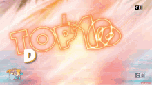 le top 100 de tpmp is displayed on a pink and blue background