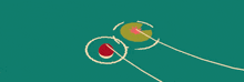 a drawing of a circle with a red circle in it