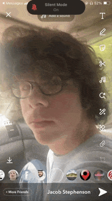 jacob stephenson is shown in a snapchat video