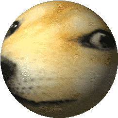Doge Sphere Sticker - Doge Sphere Spin Stickers