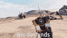 a borderlands video game is being played in the desert