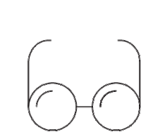a pair of blue glasses with a black frame on a white background .