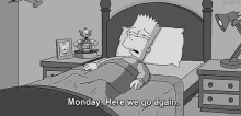 Monday Bart GIF - Monday Bart The Simpsons GIFs