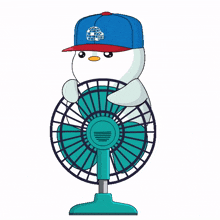 hot cool summer sun fan