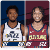 two basketball players from the utah jazz and the cleveland cavaliers
