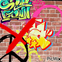 Graffiti Brick Wall GIF - Graffiti Brick Wall Smile Face GIFs