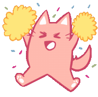 Paku Cat Sticker - Paku Cat Cheer Stickers