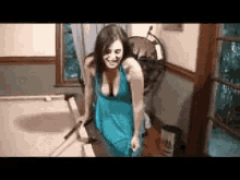 Woman Laughing Pool Table GIF - Woman Laughing Pool Table Stalking GIFs