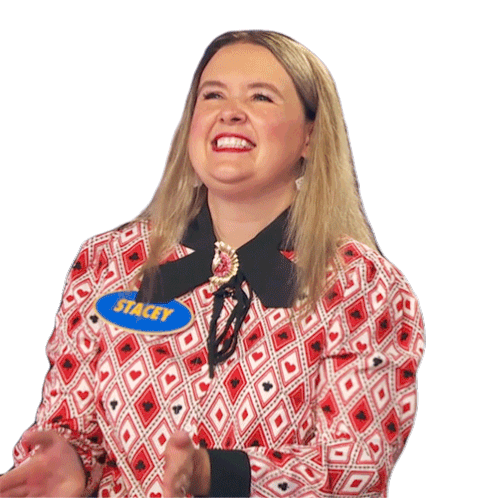 Clapping Stacey Sticker - Clapping Stacey Family Feud Canada Stickers