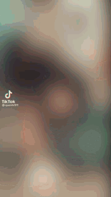 a blurred image of a person 's face with a tiktok watermark