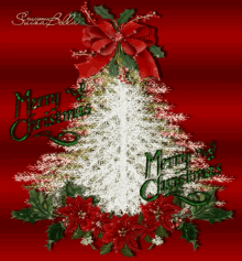 Merry Christmss White Tree GIF