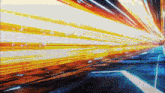 a blurry picture of a car driving down a street