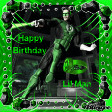 Happy Birthday Green Lantern GIF - Happy Birthday Green Lantern Blingee GIFs
