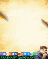 a poster of a man with a mustache and the name prashant gangwani on the bottom