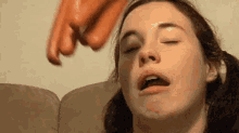 Hot Dogs Thrown In Face - Nostalgia Chick GIF