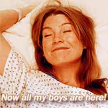 Greys Anatomy Meredith Grey GIF - Greys Anatomy Meredith Grey Now All My Boys Are Here GIFs