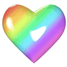 heart spinning rainbow heart