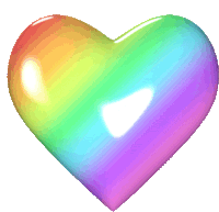 Heart Spinning Sticker - Heart Spinning Rainbow Heart Stickers