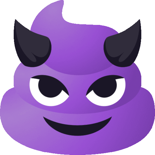 Smiling Face With Horns Poop Pile Of Poo Sticker - Smiling Face With Horns Poop Pile Of Poo Joypixels Stickers