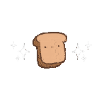 a cartoon drawing of a slice of toast with the words new resub below it