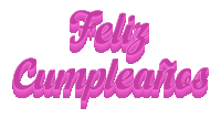 a pink sign that says feliz cumpleanos on it