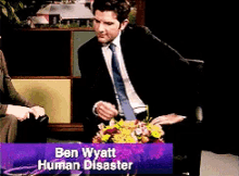 Parks And Recreation Ben Wyatt GIF - Parks And Recreation Ben Wyatt Human Disaster GIFs