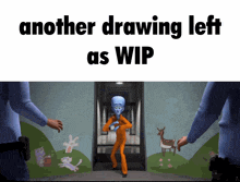 another drawing left as wip with a picture of a man