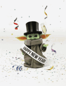 New Year Baby Yoda GIF - New Year Baby Yoda Mandalorian GIFs