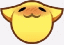 a close up of a yellow smiley face with a mustache .