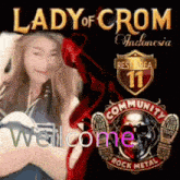 lady of crom indonesia rest area 11 community rock metal logo