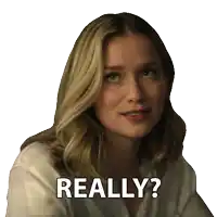 a woman 's face is shown with the words really below it