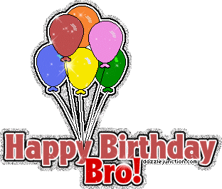 Happy Birthday Brother Balloons Sticker - Happy Birthday Brother Happy Birthday Bro Balloons Stickers