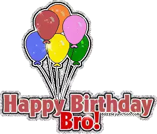Happy Birthday Brother Balloons Sticker - Happy Birthday Brother Happy Birthday Bro Balloons Stickers