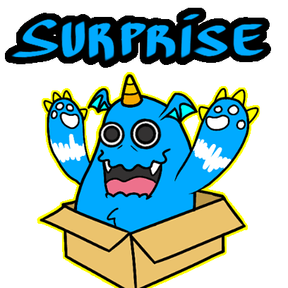 Blue Monster Sticker - Blue Monster Surprise Stickers