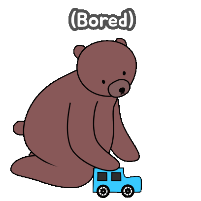 Brown Bear Sticker - Brown Bear Blue Car Stickers