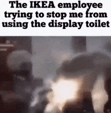 Ikea Display Toilet GIF