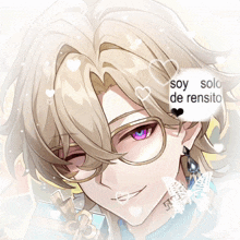 a close up of a person with a speech bubble that says soy solo de rensito on it