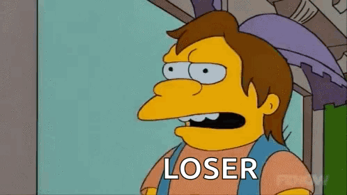 a cartoon character from the simpsons is standing in front of a window .