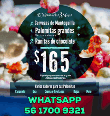 an advertisement for el mision de los 3 magos shows a price of 165 pesos