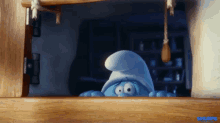 Hiding Out GIF - Smurfs Smurfs The Lost Village Smurfs Movie GIFs