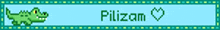 a picture of a crocodile with the name plizam