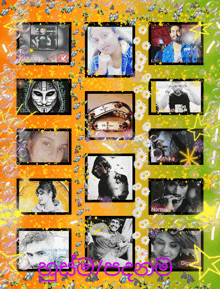a collage of photos with the name nama on the bottom