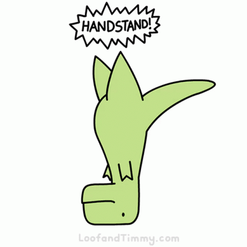 Cute Dino GIF - Cute Dino Handstand GIFs