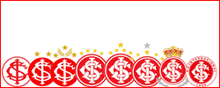 a row of red circles with dollar signs and a crown on top