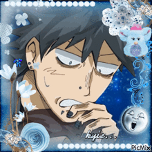 a picture of a cartoon character with the name kyle written on it