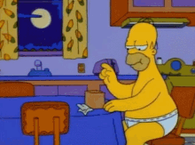 Homer Simpson Eating Cheese GIF