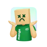 a person with a cardboard box on their head with a sad face