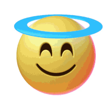 saint smiles good emoji halo